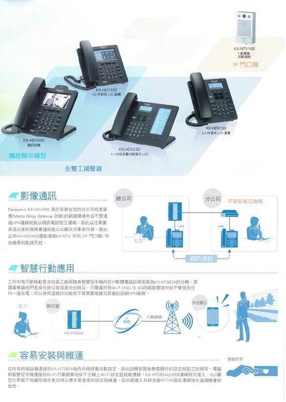 總機電話系統-Panasonic HTS824